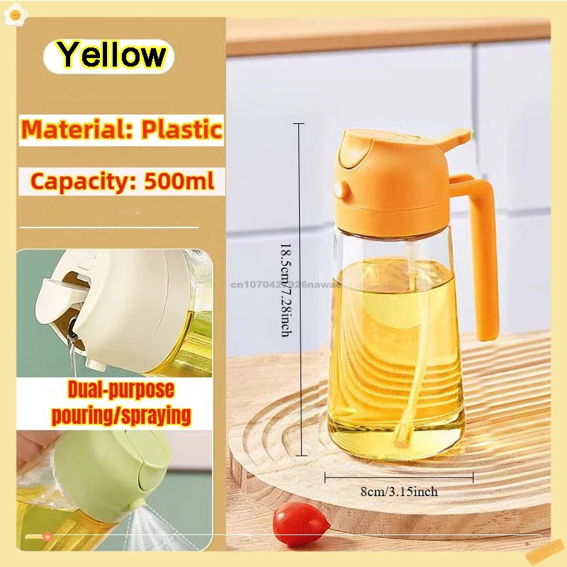 Muzax 2-in-1 Oil and Vinegar Spray Bottle - Dual-Function Kitchen Dispenser