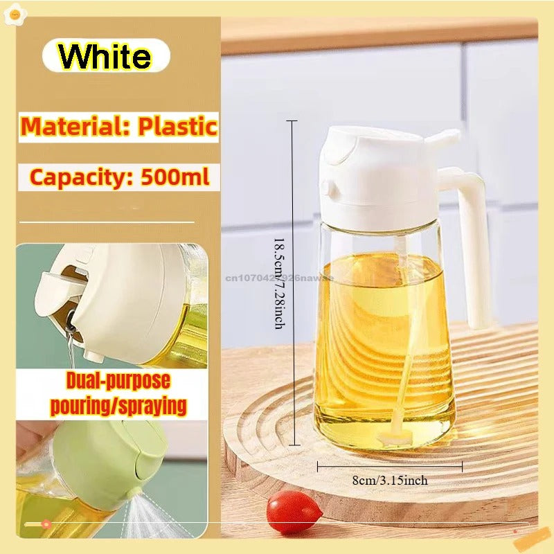 Muzax 2-in-1 Oil and Vinegar Spray Bottle - Dual-Function Kitchen Dispenser