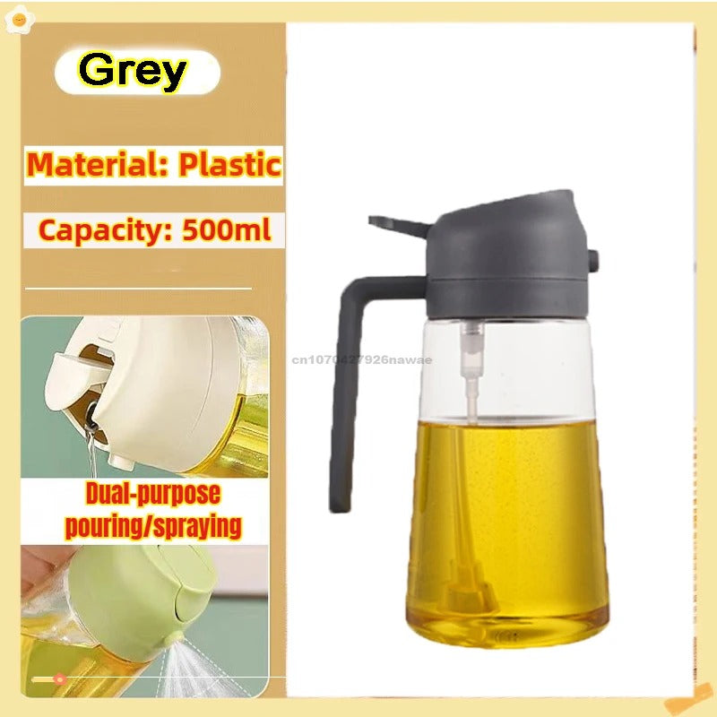 Muzax 2-in-1 Oil and Vinegar Spray Bottle - Dual-Function Kitchen Dispenser