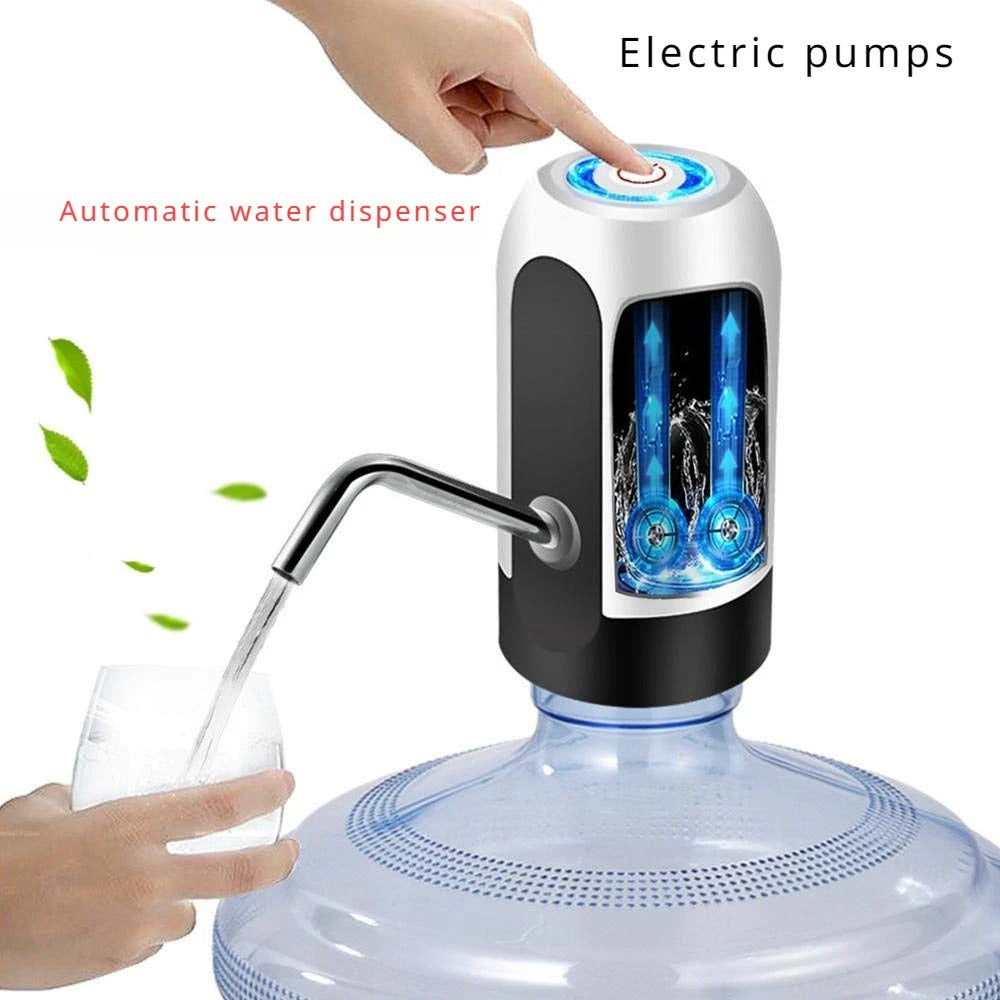 Muzax Electric Water Dispenser Pump - USB Rechargeable for 5 Gallon Universal Bottles