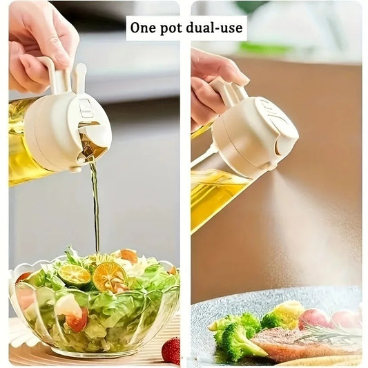 Muzax 2-in-1 Oil and Vinegar Spray Bottle - Dual-Function Kitchen Dispenser
