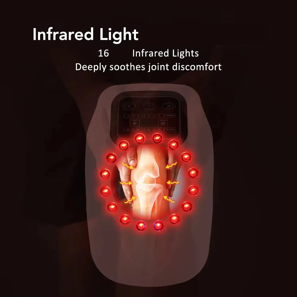 Muzax Electric Cordless Heated Knee Massager with Vibration and LED Display