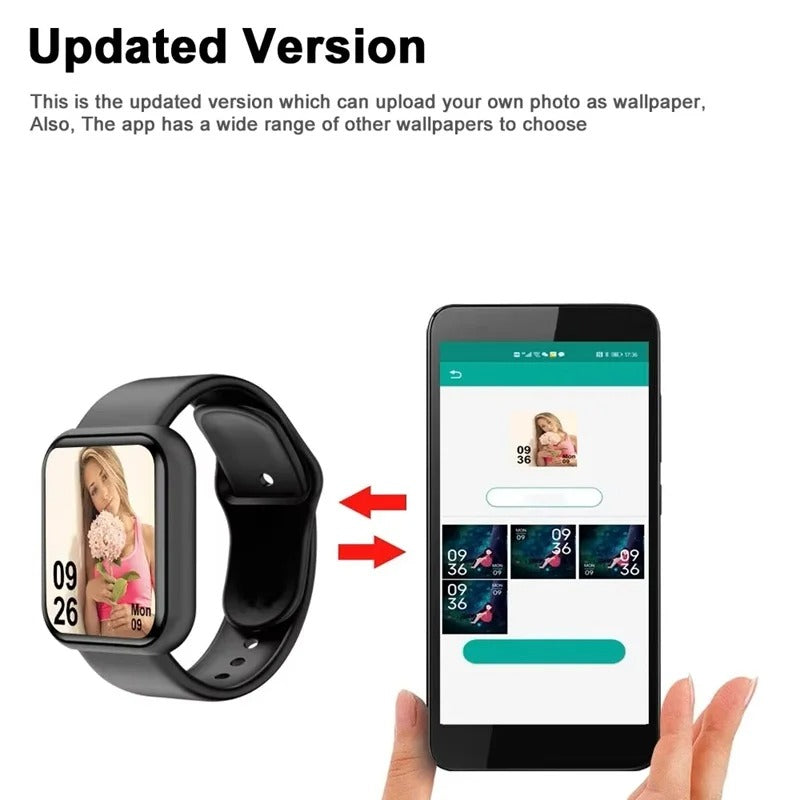 Muzax Smart Fitness Watch - Bluetooth Wellness Tracker with Music Control for Android & iOS