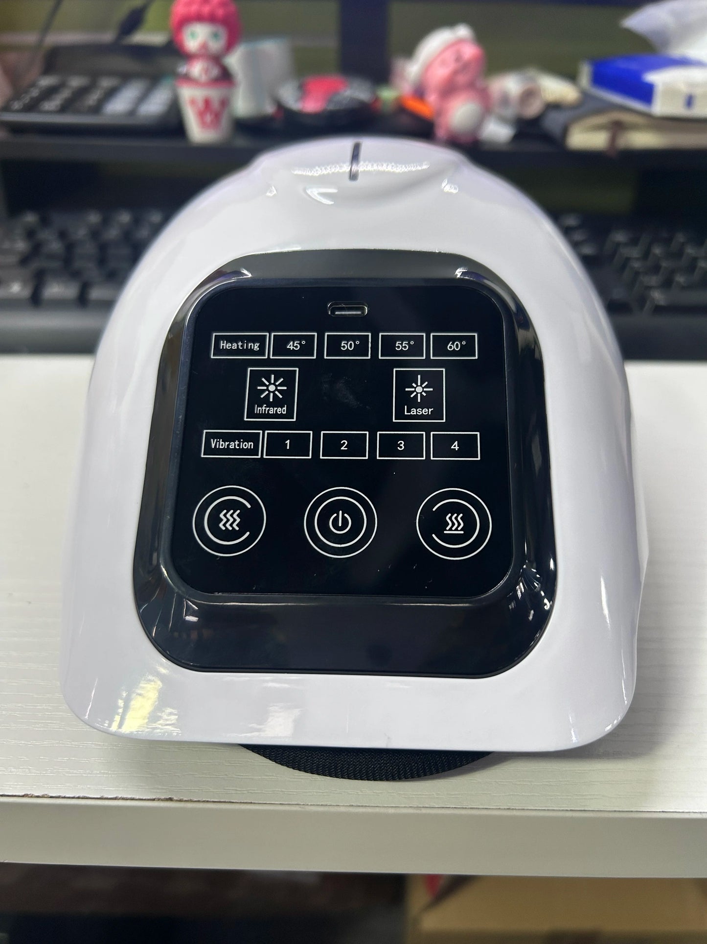 Muzax Electric Cordless Heated Knee Massager with Vibration and LED Display
