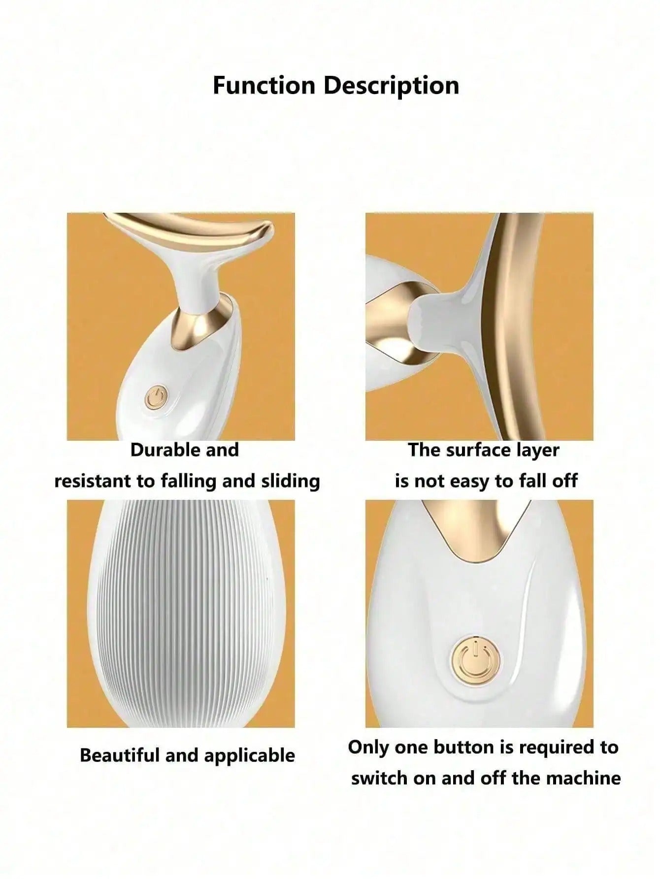 Muzax Facial Sculpting and Neck Firming Device - Multi-Mode Microcurrent Massager