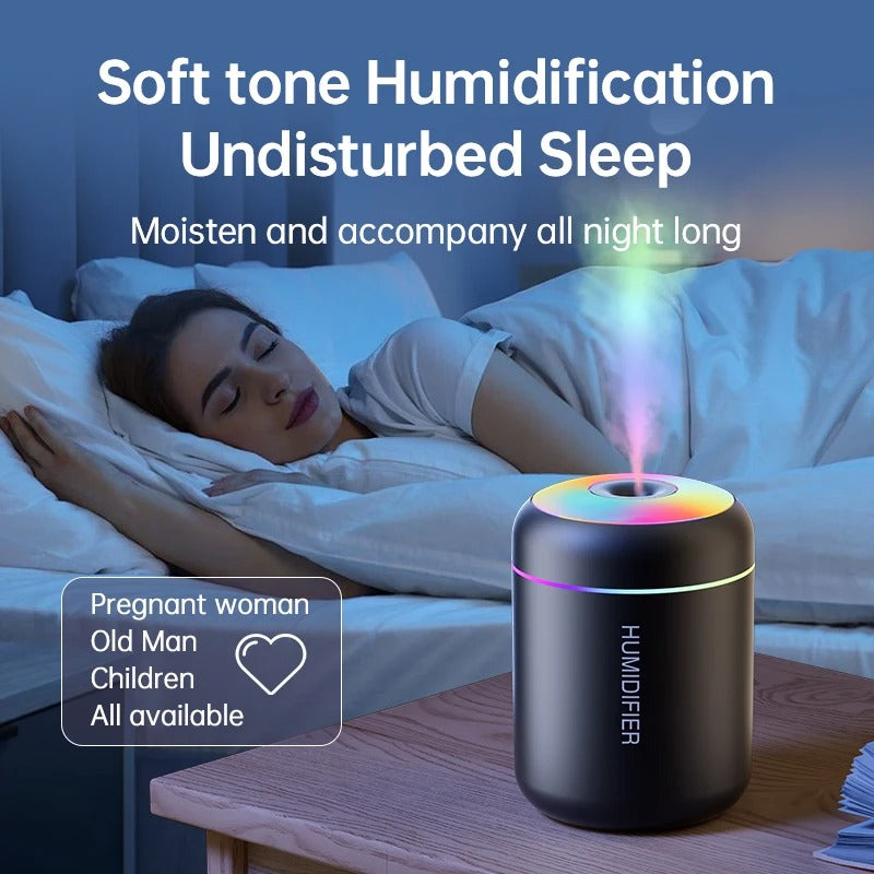 Muzax 180ml USB Electric Air Humidifier and Aroma Diffuser with LED Light