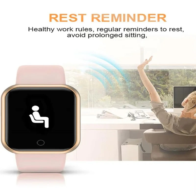 Muzax Smart Fitness Watch - Bluetooth Wellness Tracker with Music Control for Android & iOS
