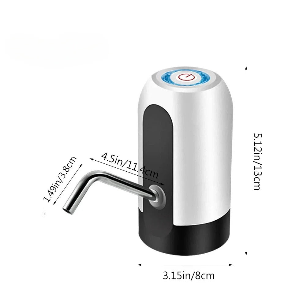 Muzax Electric Water Dispenser Pump - USB Rechargeable for 5 Gallon Universal Bottles