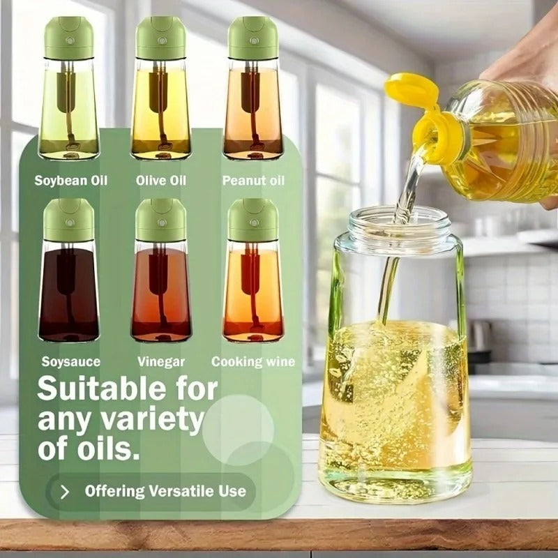 Muzax 2-in-1 Oil and Vinegar Spray Bottle - Dual-Function Kitchen Dispenser