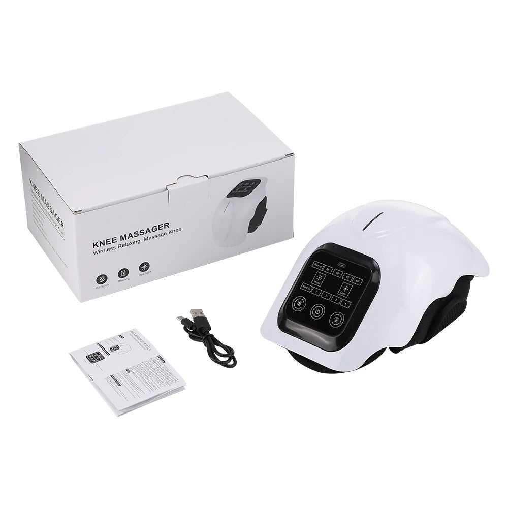 Muzax Electric Cordless Heated Knee Massager with Vibration and LED Display