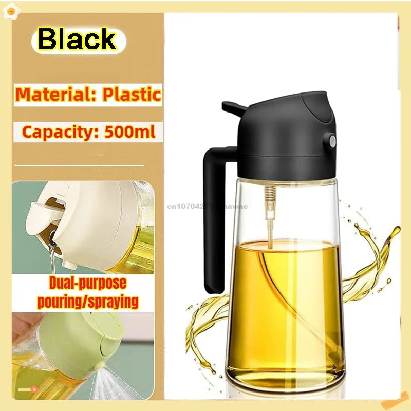 Muzax 2-in-1 Oil and Vinegar Spray Bottle - Dual-Function Kitchen Dispenser